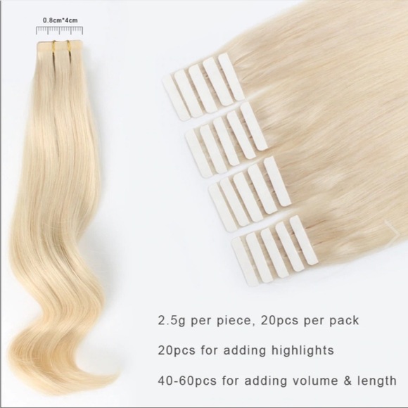 New in box Amazing hair beauty extensions Platinum blonde 16” Amazing deal!! - Picture 2 of 11